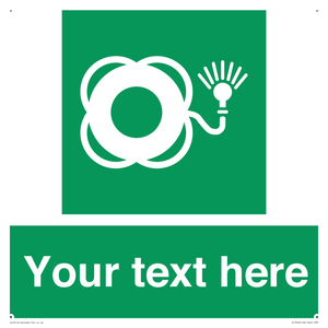 Custom sign safe condition Lifebuoy with light